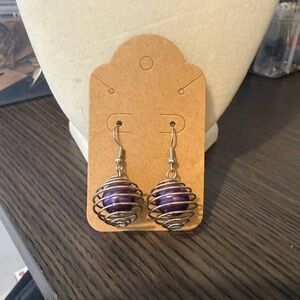 Purple Dangle Earrings